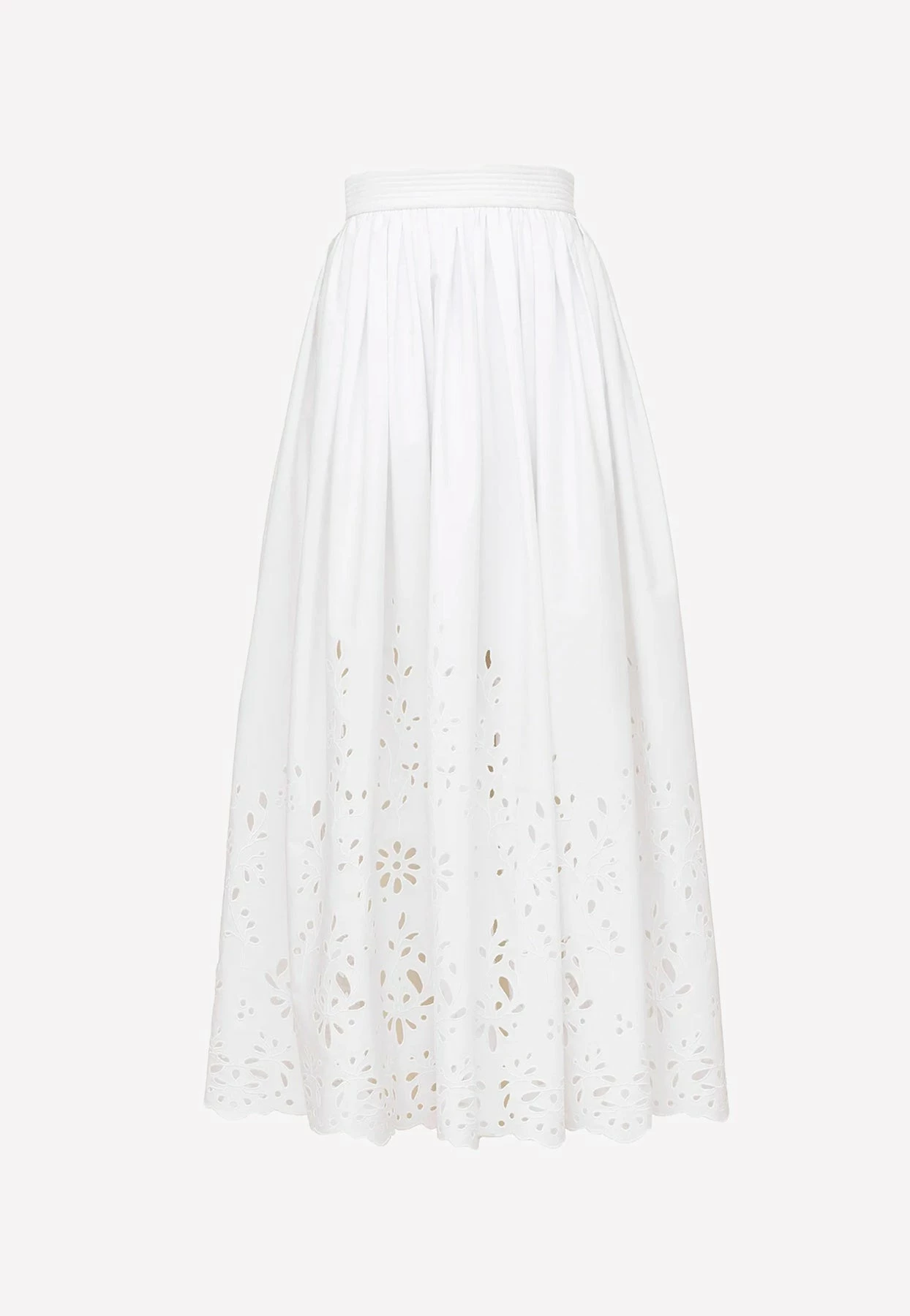 Chloé Broderie Anglaise High-Waist Midi Skirt White 4 Chloé Broderie Anglaise High-Waist Midi Skirt White - Image 4