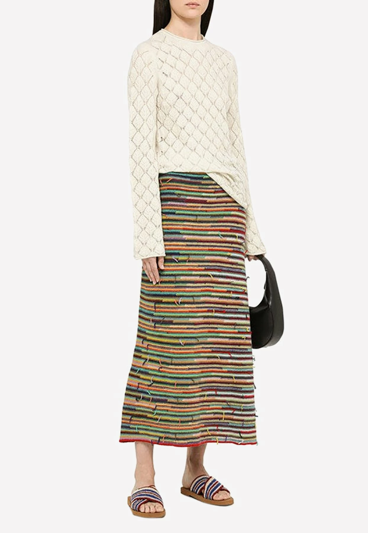Chloé Striped Knitted Midi Skirt Multicolor 5 Chloé Striped Knitted Midi Skirt Multicolor - Image 5
