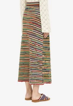 Chloé Striped Knitted Midi Skirt Multicolor 7 Chloé Striped Knitted Midi Skirt Multicolor -Evening Dresses Popular Store CHC22SMJ03600 K CHLOE 9CA.d
