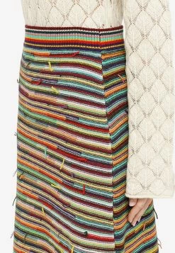 Chloé Striped Knitted Midi Skirt Multicolor 8 Chloé Striped Knitted Midi Skirt Multicolor -Evening Dresses Popular Store CHC22SMJ03600 K CHLOE 9CA.e