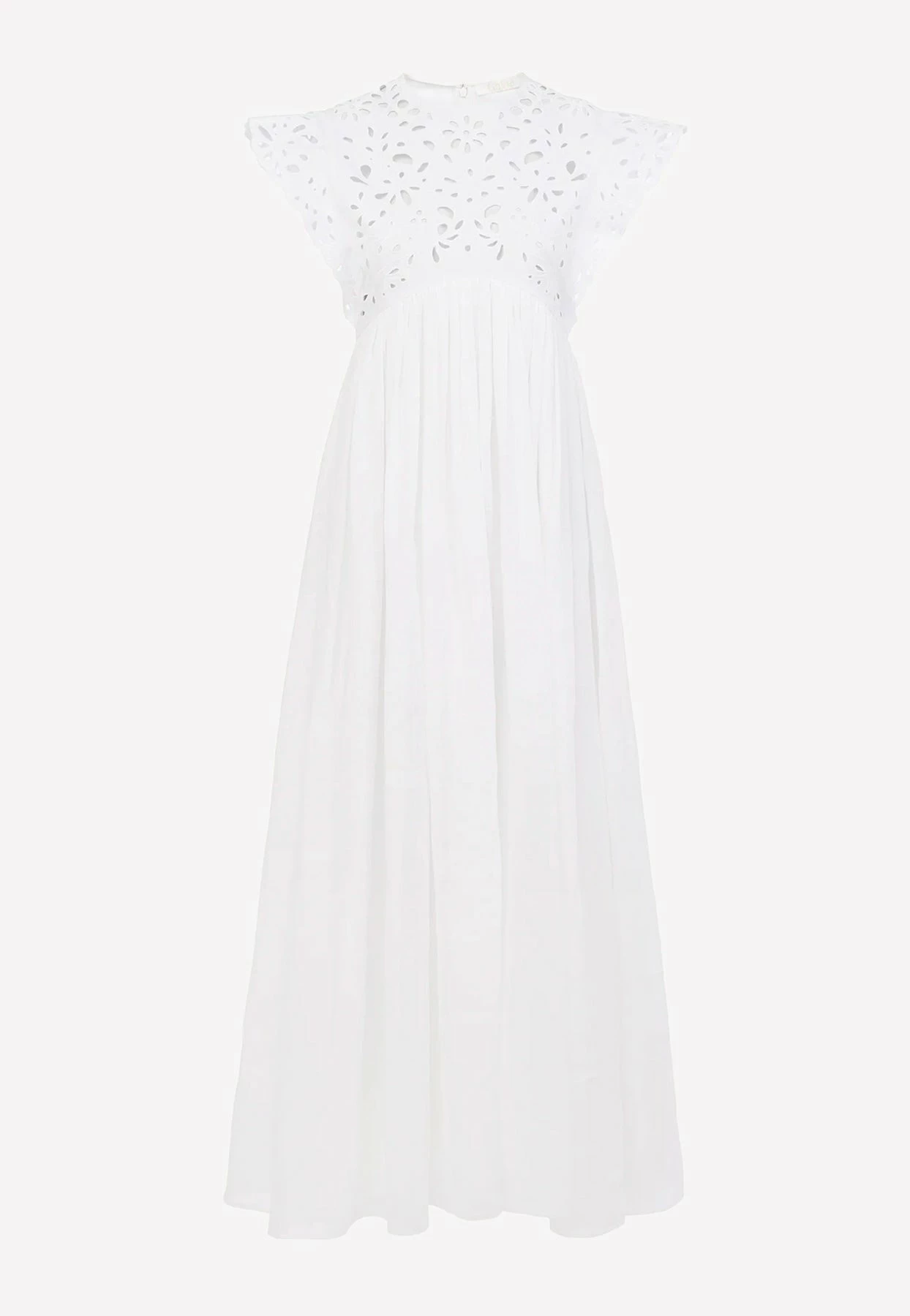Chloé Empire Ruffled Maxi Dress White 3 Chloé Empire Ruffled Maxi Dress White - Image 3