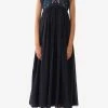 Chloé Empire Ruffled Maxi Dress Blue