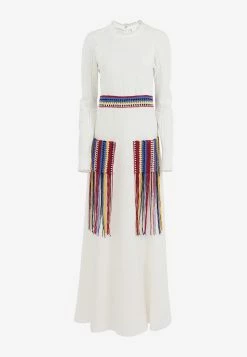 Chloé Maxi Dress With Crochet Detail White -Evening Dresses Popular Store CHC22SRO14035107 20Iconic 20Milk 202