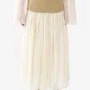 Chloé High-Waist Paneled Maxi Skirt White