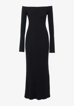 Chloé Off-Shoulder Ribbed Knit Maxi Dress Midnight Blue 5 Chloé Off-Shoulder Ribbed Knit Maxi Dress Midnight Blue -Evening Dresses Popular Store CHC22UMR04650476 20Dark 20Night 20Blue 202