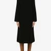 Chloé Wool And Cashmere Knitted Midi Dress Black