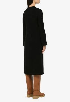 Chloé Wool And Cashmere Knitted Midi Dress Black 6 Chloé Wool And Cashmere Knitted Midi Dress Black -Evening Dresses Popular Store CHC22WRO10069 L CHLOE 001.d