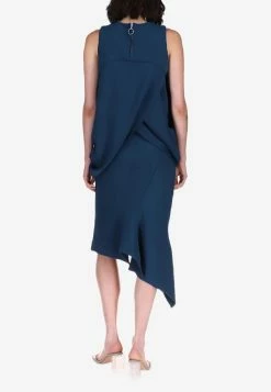 Dawei Asymmetric Midi Skirt Navy 5 Dawei Asymmetric Midi Skirt Navy -Evening Dresses Popular Store DAWEI 20NAVY 20ASYMMETRIC 20SKIRT 201