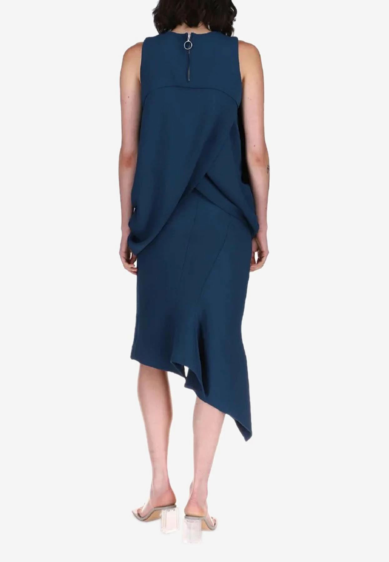 Dawei Asymmetric Midi Skirt Navy 3 Dawei Asymmetric Midi Skirt Navy - Image 3