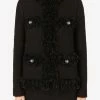 Dolce & Gabbana Single-Breasted Bouclé Jacket Black