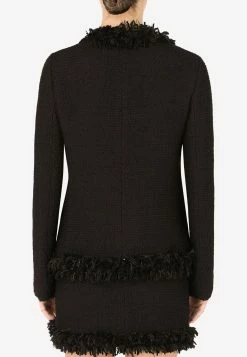 Dolce & Gabbana Single-Breasted Bouclé Jacket Black -Evening Dresses Popular Store F26CLT 20FU3JL 20N0000 20A