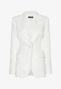 Dolce & Gabbana Single-Breasted Floral Brocade Blazer White 7 Dolce & Gabbana Single-Breasted Floral Brocade Blazer White -Evening Dresses Popular Store F29QGT 20HJMB8 20W0111 203