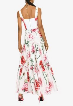 Dolce & Gabbana High-Waist Carnation Print Maxi Skirt Multicolor -Evening Dresses Popular Store F4A8QT 20HS5M4 20HA3QF 202