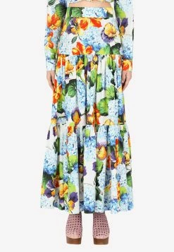 Dolce & Gabbana Floral Print Maxi Skirt Multicolor