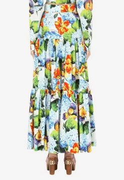 Dolce & Gabbana Floral Print Maxi Skirt Multicolor -Evening Dresses Popular Store F4A8QT 20HS5MA 20HA3JA 20A