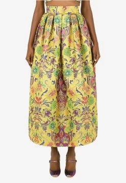 Dolce & Gabbana High-Rise Floral Midi Skirt Multicolor