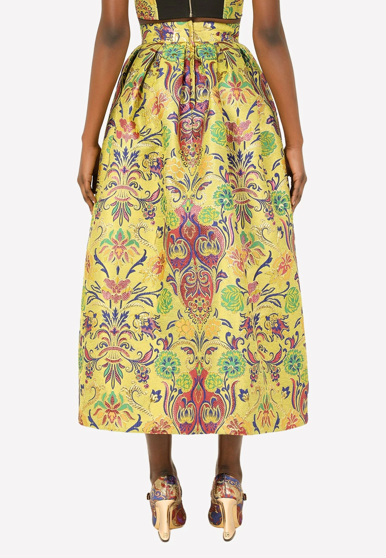 Dolce & Gabbana High-Rise Floral Midi Skirt Multicolor 3 Dolce & Gabbana High-Rise Floral Midi Skirt Multicolor - Image 3
