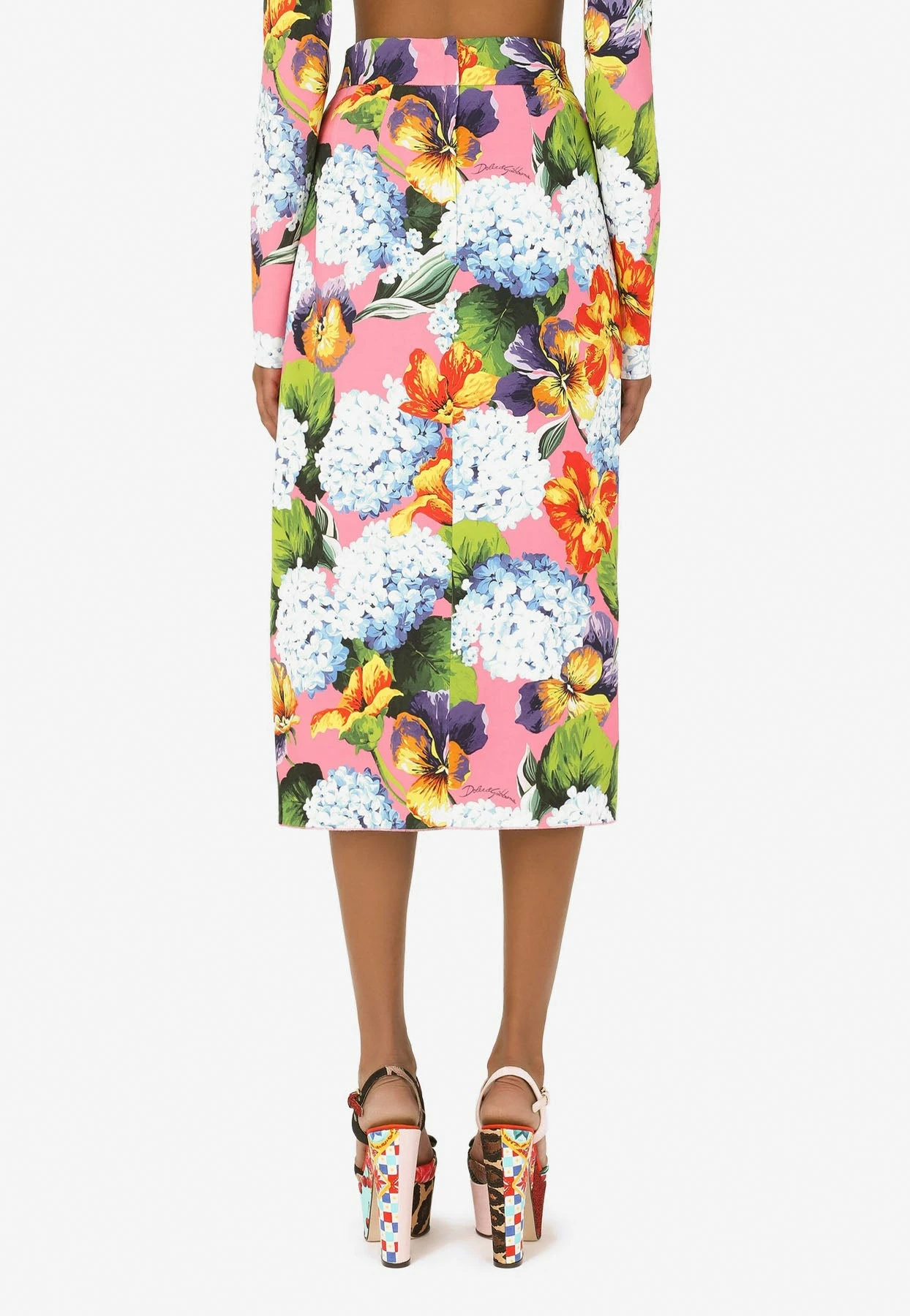 Dolce & Gabbana Floral Print Pencil Midi Skirt Multicolor 4 Dolce & Gabbana Floral Print Pencil Midi Skirt Multicolor - Image 4
