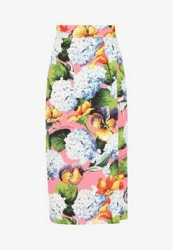 Dolce & Gabbana Floral Print Pencil Midi Skirt Multicolor