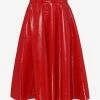 Dolce & Gabbana High-Waist Flared Midi Skirt Red