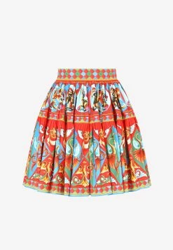 Dolce & Gabbana Carretto Print Pleated Cotton A-Line Mini Skirt Multicolor 5 Dolce & Gabbana Carretto Print Pleated Cotton A-Line Mini Skirt Multicolor -Evening Dresses Popular Store F4BIXTGDS11 HH94D 2