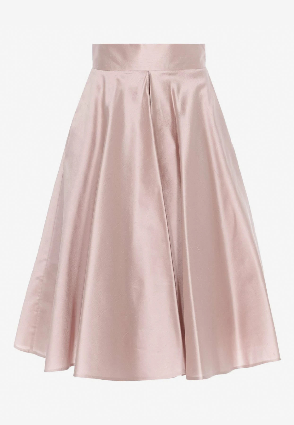 Dolce & Gabbana A-Line Flared Shantung Skirt Pink 1 Dolce & Gabbana A-Line Flared Shantung Skirt Pink