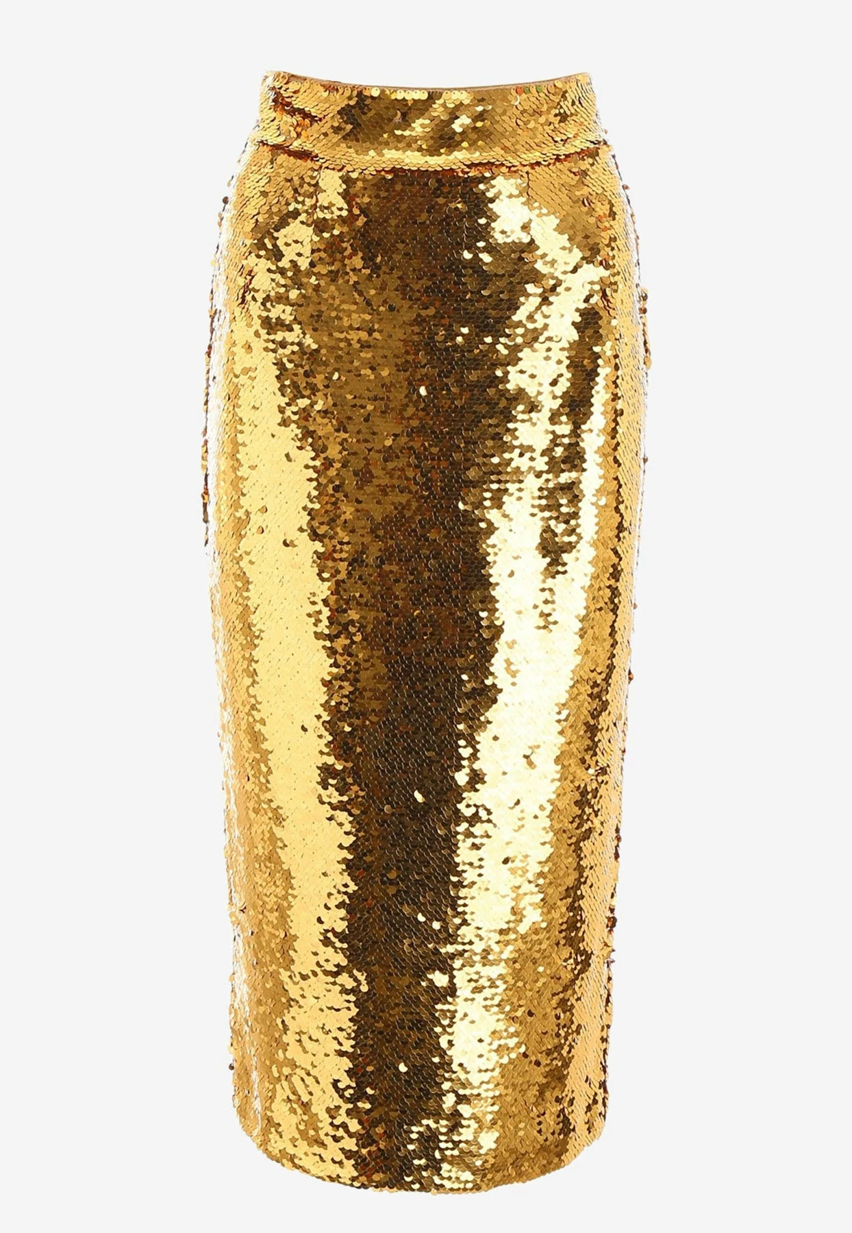 Dolce & Gabbana Sequined Pencil Midi Skirt Gold 1 Dolce & Gabbana Sequined Pencil Midi Skirt Gold