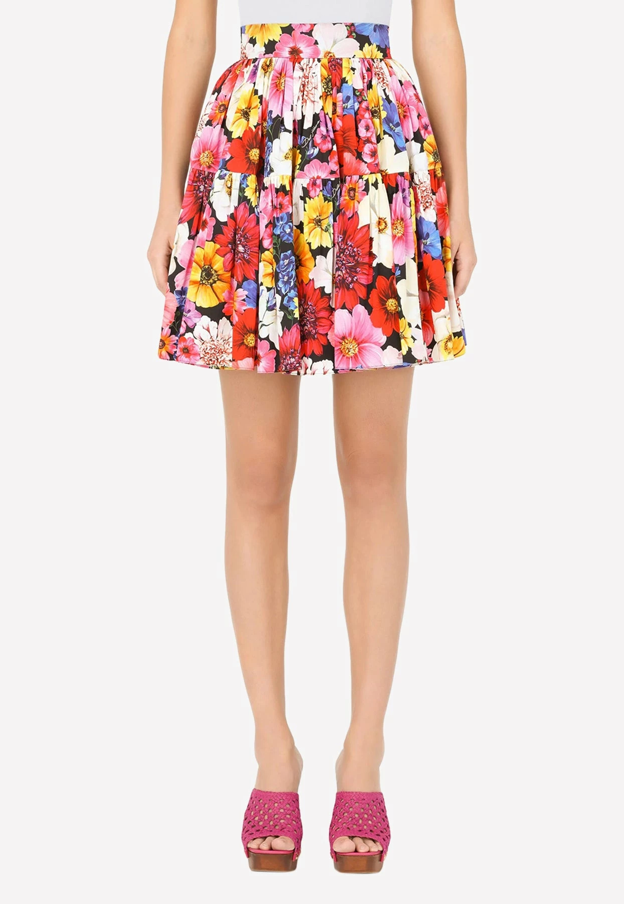 Dolce & Gabbana Floral Pleated Mini Skirt Multicolor 1 Dolce & Gabbana Floral Pleated Mini Skirt Multicolor