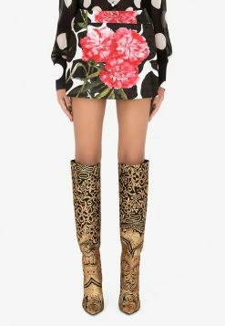 Dolce & Gabbana Floral Print Mini Skirt Multicolor -Evening Dresses Popular Store F4CB4T 20FSTA0 20HD3QF