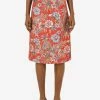 Dolce & Gabbana Floral Jacquard Midi Skirt Red