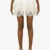 Dolce & Gabbana Ruffle Embroidered Mini Skirt White