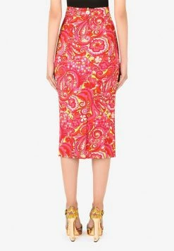 Dolce & Gabbana Silk Pencil Skirt Multicolor 7 Dolce & Gabbana Silk Pencil Skirt Multicolor -Evening Dresses Popular Store F4CCQT 20FSA2Z 20HH3MB 201