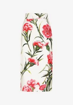 Dolce & Gabbana Carnation Print Midi Skirt Multicolor 7 Dolce & Gabbana Carnation Print Midi Skirt Multicolor -Evening Dresses Popular Store F4CDFT 20FSEHT 20HA3VL 203