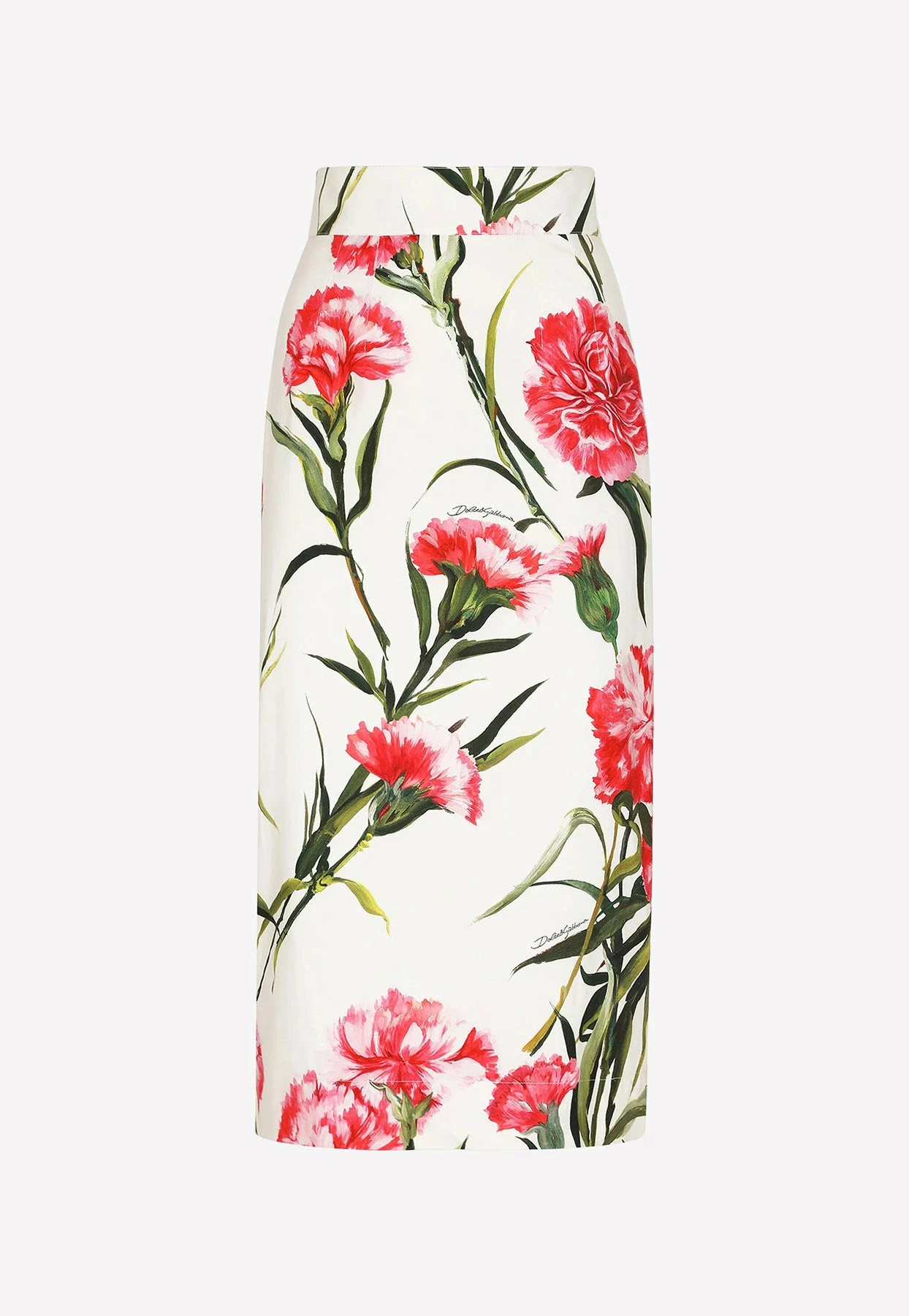Dolce & Gabbana Carnation Print Midi Skirt Multicolor 4 Dolce & Gabbana Carnation Print Midi Skirt Multicolor - Image 4