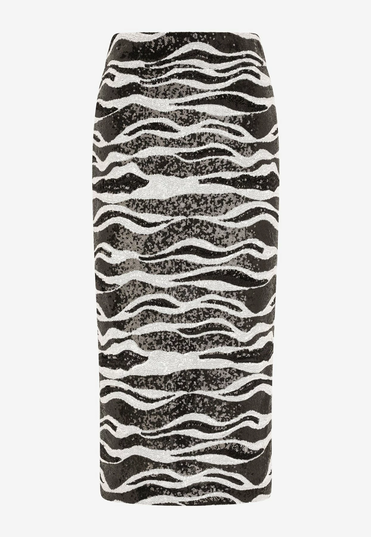 Dolce & Gabbana Sequins Embellished Midi Pencil Skirt In Chantilly Lace Monochrome 4 Dolce & Gabbana Sequins Embellished Midi Pencil Skirt In Chantilly Lace Monochrome - Image 4