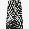 Dolce & Gabbana Zebra Print Cady Midi Skirt Monochrome