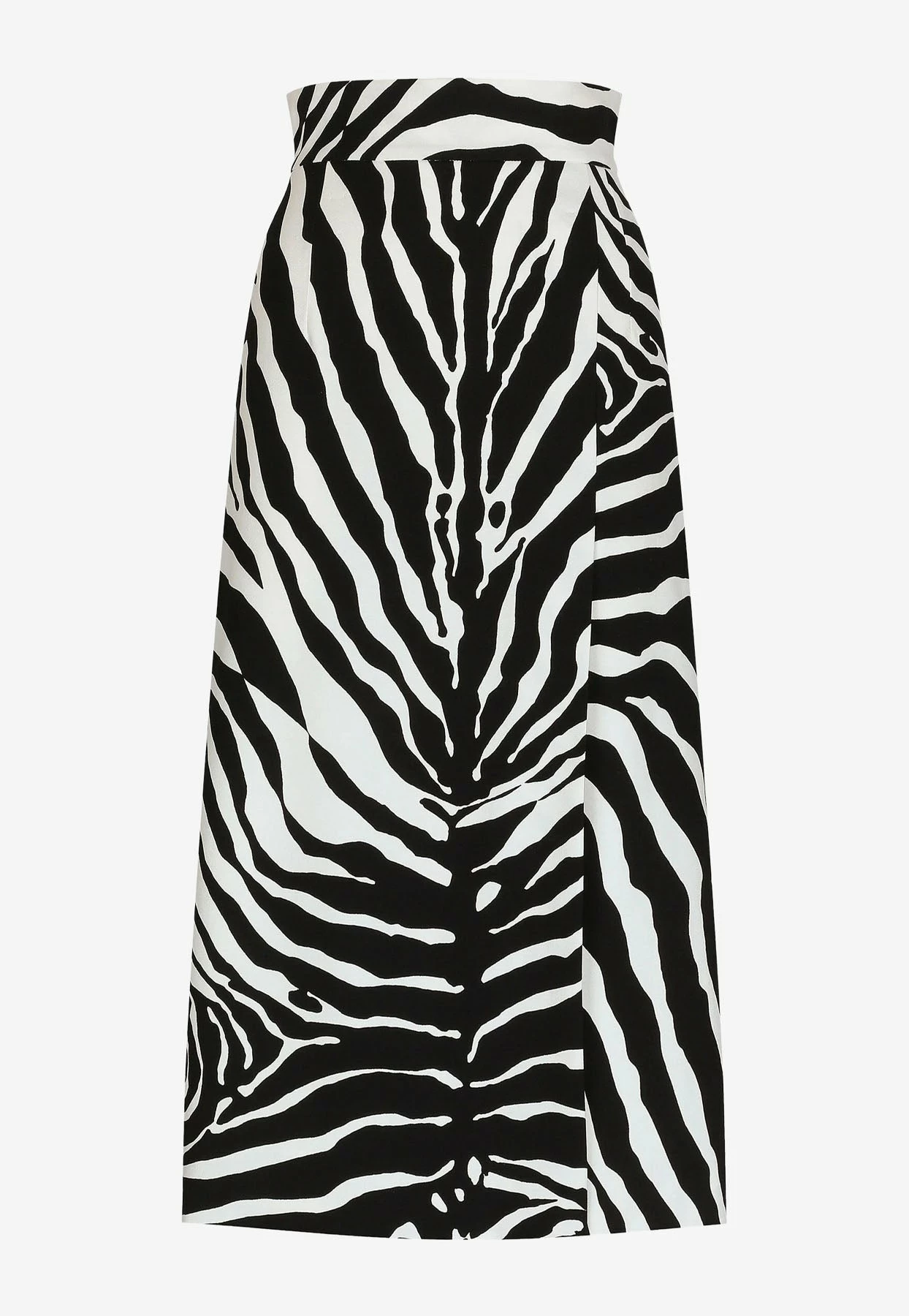 Dolce & Gabbana Zebra Print Cady Midi Skirt Monochrome 1 Dolce & Gabbana Zebra Print Cady Midi Skirt Monochrome