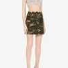 Dolce & Gabbana Camouflage Print Mini Skirt In Denim Multicolor