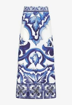 Dolce & Gabbana Majolica Print High-Waist Midi Skirt Blue 7 Dolce & Gabbana Majolica Print High-Waist Midi Skirt Blue -Evening Dresses Popular Store F4CEMT 20HPABX 20HA3TN 202