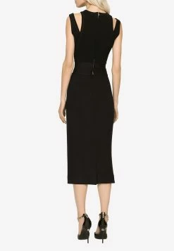 Dolce & Gabbana Logo Waistband Midi Pencil Skirt Black -Evening Dresses Popular Store F4CEOT 20FUUBD 20N0000 201