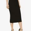 Dolce & Gabbana Logo Waistband Midi Pencil Skirt Black