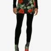 Dolce & Gabbana Rose Print Charmeuse Mini Skirt Multicolor