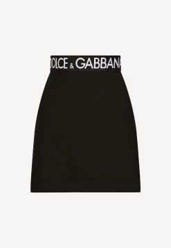 Dolce & Gabbana Logo Waistband Jersey Mini Skirt Black 7 Dolce & Gabbana Logo Waistband Jersey Mini Skirt Black -Evening Dresses Popular Store F4CEPT 20FUUBD 20N0000 203