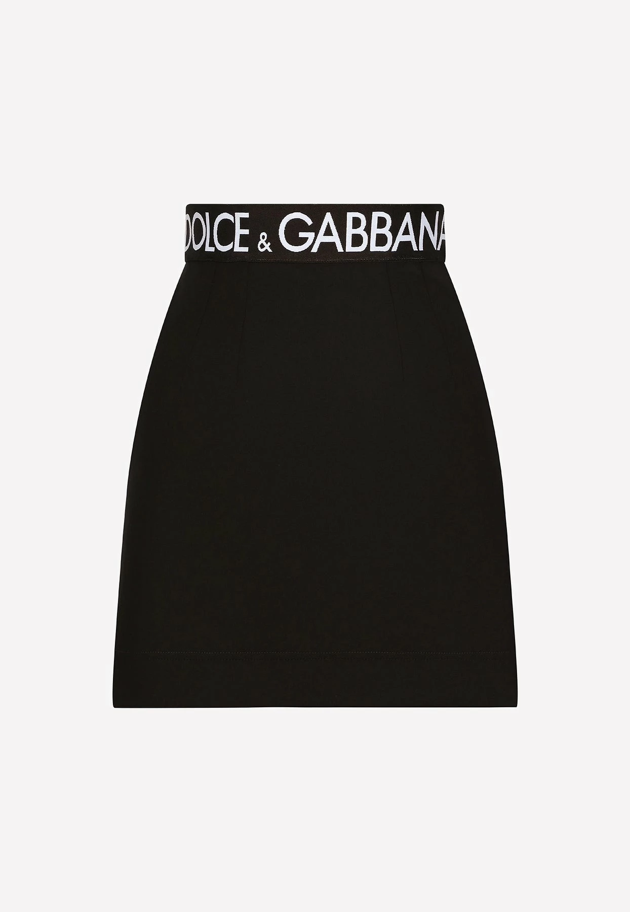 Dolce & Gabbana Logo Waistband Jersey Mini Skirt Black 4 Dolce & Gabbana Logo Waistband Jersey Mini Skirt Black - Image 4