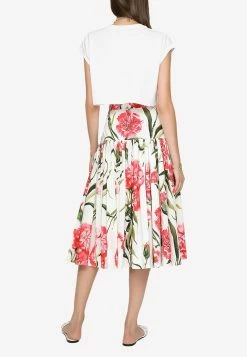 Dolce & Gabbana Carnation Print Pleated Midi Skirt Multicolor 6 Dolce & Gabbana Carnation Print Pleated Midi Skirt Multicolor -Evening Dresses Popular Store F4CFCT 20HS5NH 20HA3VL 202