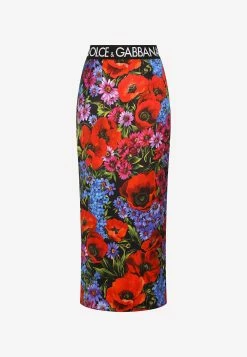 Dolce & Gabbana Floral Print Midi Skirt Multicolor -Evening Dresses Popular Store F4CFOT 20FSIAR 20HN3VT 203