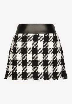 Dolce & Gabbana Leather-Trimmed Houndstooth Tweed Mini Skirt Monochrome 7 Dolce & Gabbana Leather-Trimmed Houndstooth Tweed Mini Skirt Monochrome -Evening Dresses Popular Store F4CGQT 20FQ2GY 20S0984 203