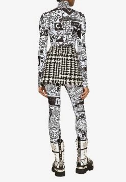 Dolce & Gabbana Houndstooth Tweed Mini Skirt Monochrome -Evening Dresses Popular Store F4CGRT 20FMMGX 20S8030 202