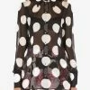 Dolce & Gabbana Polka Dot Print Shirt In Chiffon Monochrome