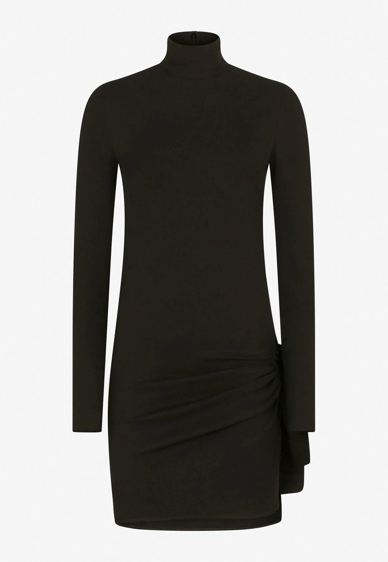 Dolce & Gabbana Cady Mini Dress With Bow Tie Black 4 Dolce & Gabbana Cady Mini Dress With Bow Tie Black - Image 4